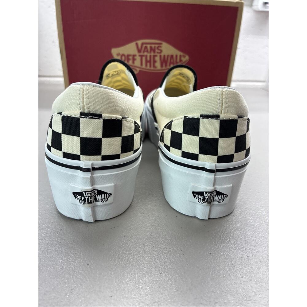 New Vans Classic Slip-On Checkerboard Stackform Shoe women’s 8 ; Men’s 6.5 - Picture 4 of 7